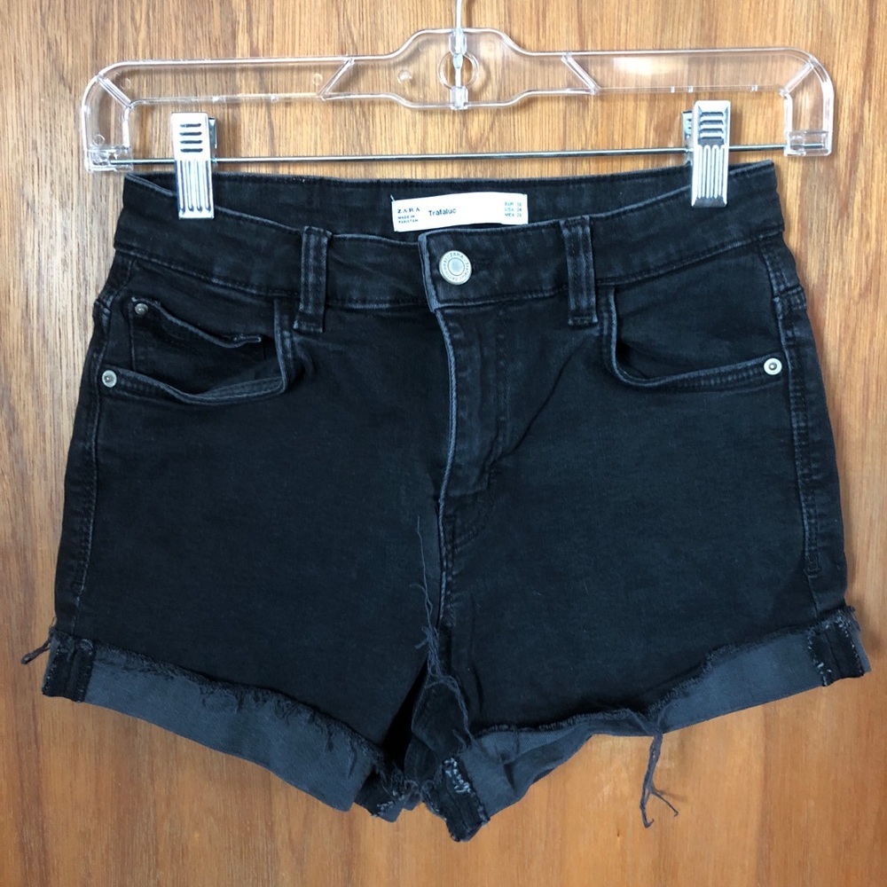 Zara Black Denim Shorts
